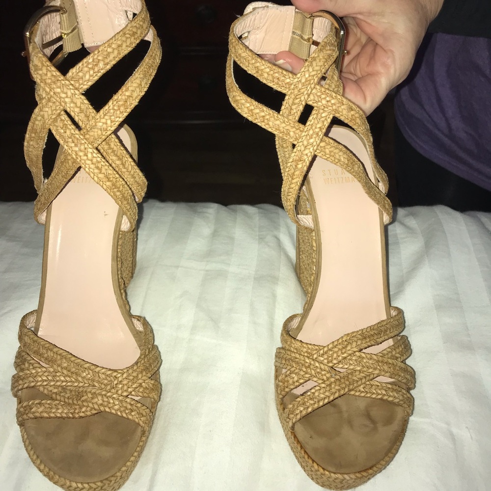 Worn once Stuart Weitzman wedge sandals